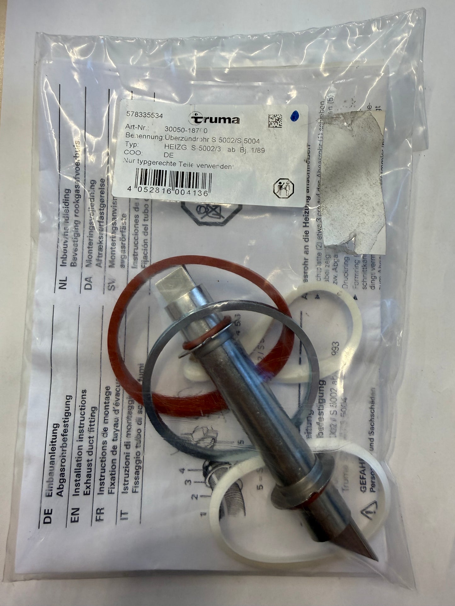 Tuyau de veilleuse S 5002/S 5004