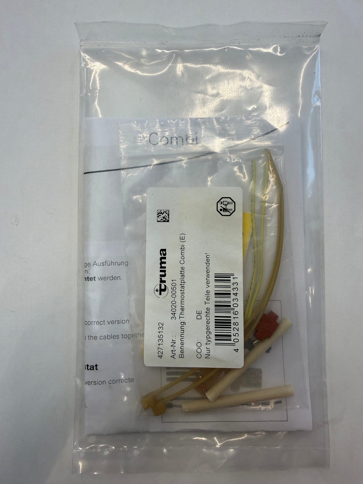 Plaque de thermostat Combi E